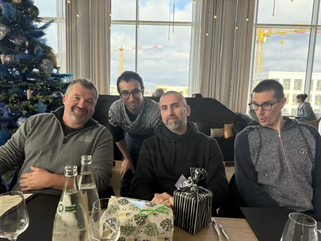Repas de fin d’année avec toute l’équipe